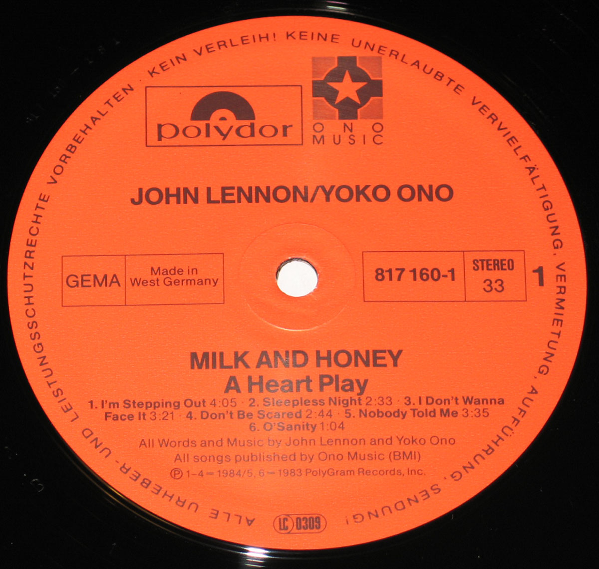 High Resolution Photos of john lennon yoko ono milk honey 